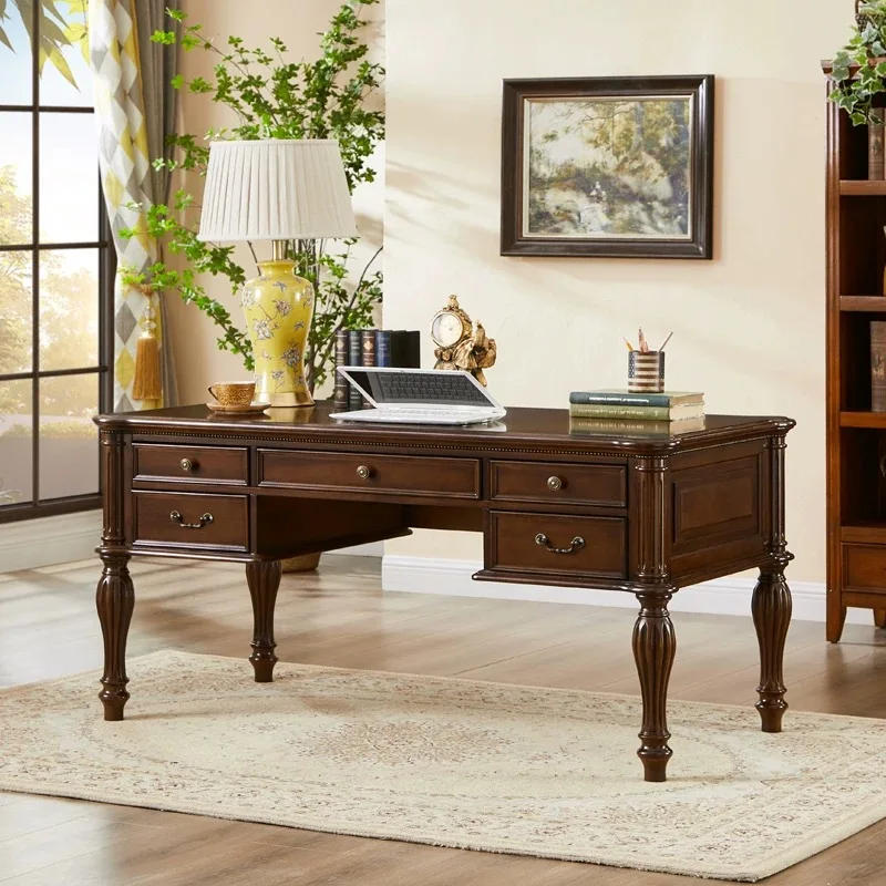 xx-Medieval American Retro Wooden Office Desk for Home Office Luxury Solid Wood Office Furniture Desk Computer Desk^
xx-Medieval American Retro Wooden Office Desk for Home Office Luxury Solid Wood Office Furniture Desk Computer Desk^
