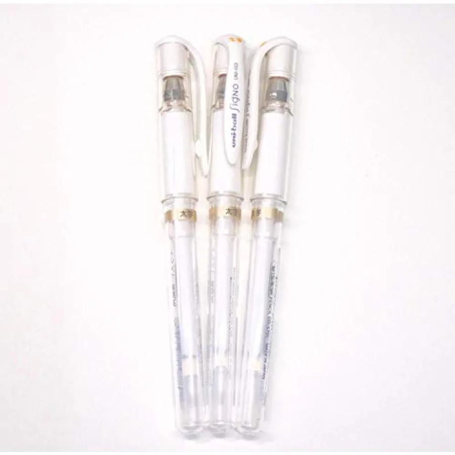 UM 153 Signo Broad Point Gel Pen - White - Pack of 3, Limited Edition
UM 153 Signo Broad Point Gel Pen - White - Pack of 3, Limited Edition