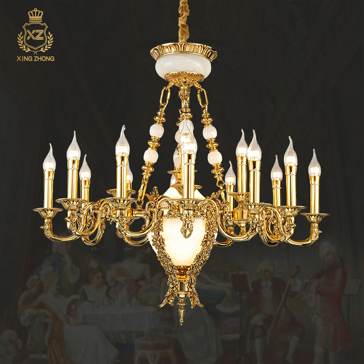 French Neo Classic Living Room Loft Classic Design Brass Chandelier Dining Room Banquet Hall Wedding Decor Pendant Lamp
French Neo Classic Living Room Loft Classic Design Brass Chandelier Dining Room Banquet Hall Wedding Decor Pendant Lamp