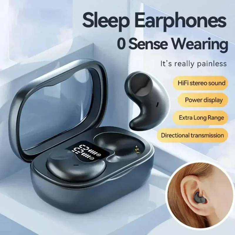 Tws Sleep Digital Display Wireless Headphones Sleep Earphones Sports Earbuds In-ear Headphone
Tws Sleep Digital Display Wireless Headphones Sleep Earphones Sports Earbuds In-ear Headphone