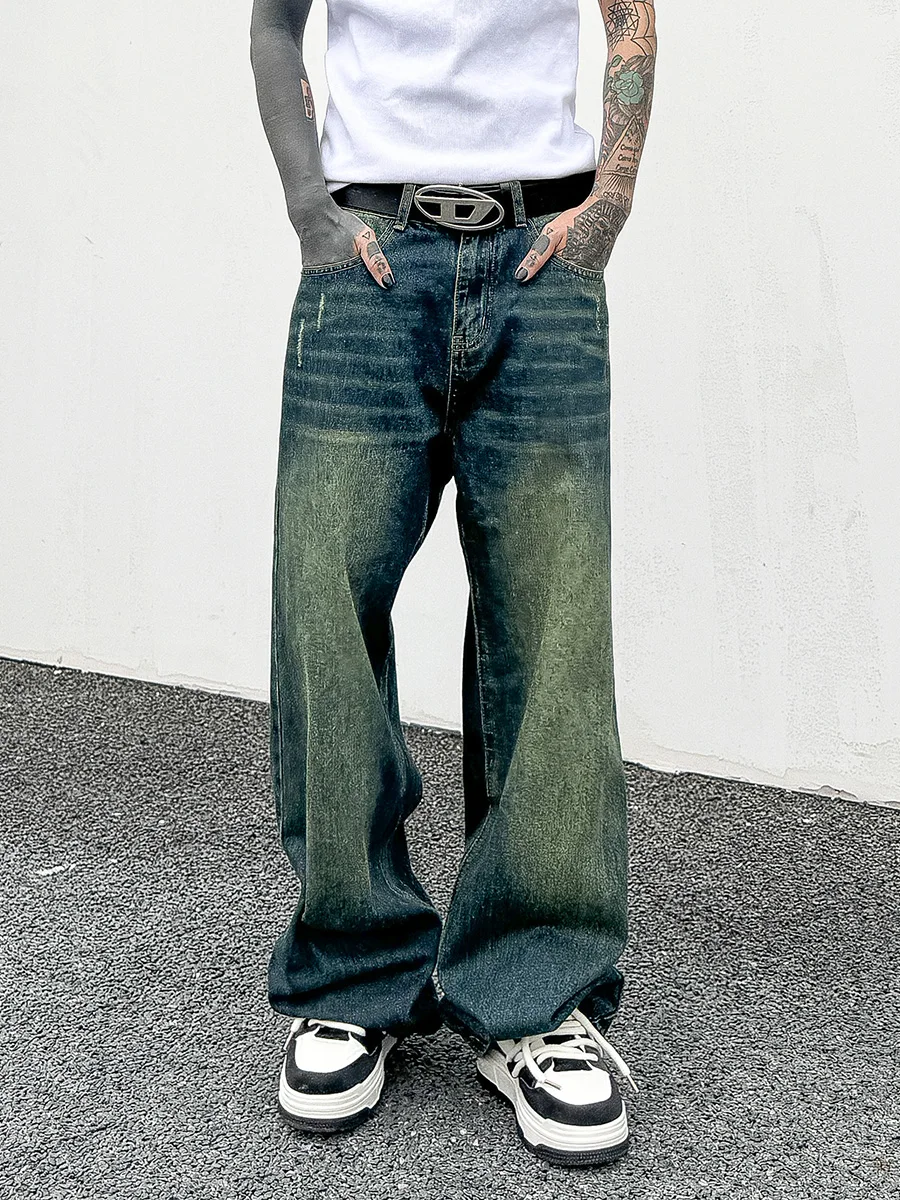Versatile Straight Leg Wide Leg Jeans Men Women Loose Drapey Long Pants Washed Vintage Jeans All Seasons Casual Cotton Denim
Versatile Straight Leg Wide Leg Jeans Men Women Loose Drapey Long Pants Washed Vintage Jeans All Seasons Casual Cotton Denim