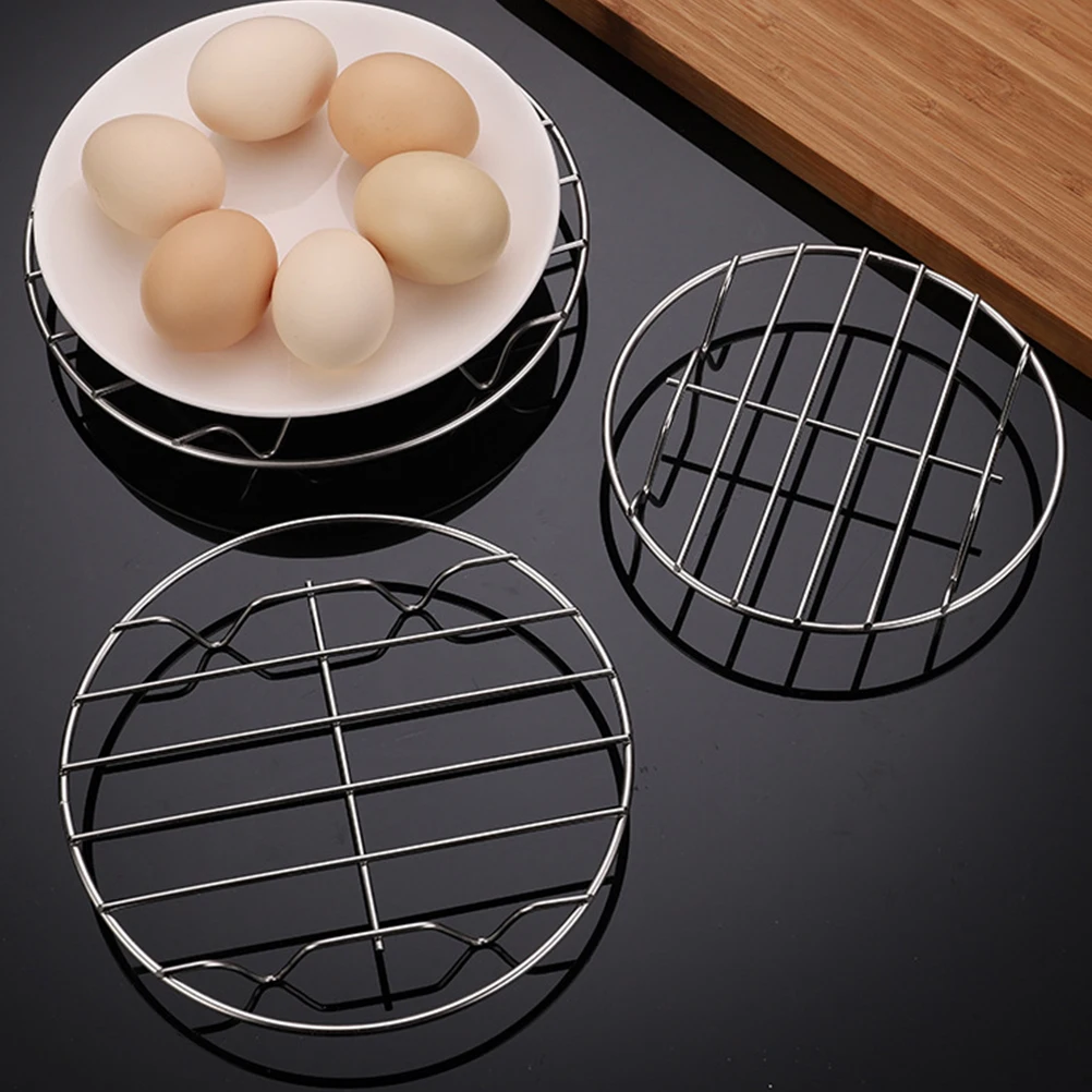 3pcs Stainless Steel Steaming Rack for Kitchen Cooking Cooling Racks Safe Easy Clean Lightweight Non Conductive Heat
3pcs Stainless Steel Steaming Rack for Kitchen Cooking Cooling Racks Safe Easy Clean Lightweight Non Conductive Heat