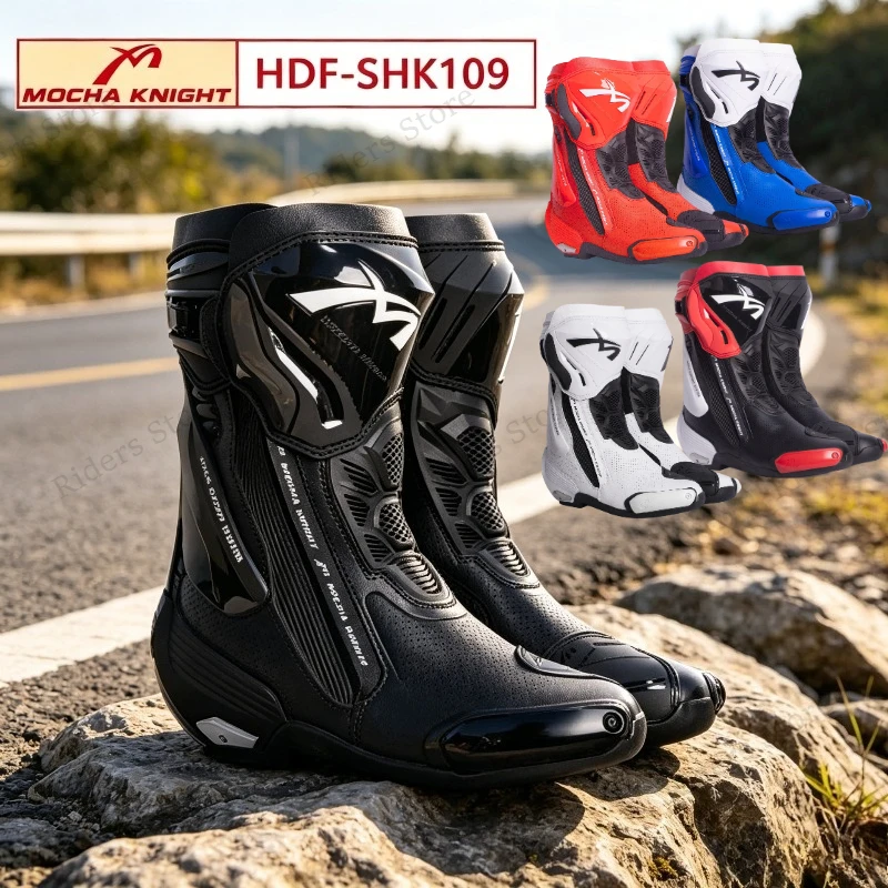 HDF-SHK109 Motorcycle Racing Boots for Men Women, Summer Breathable Motorbike Shoes, Anti-fall Track Race Protective Boots
HDF-SHK109 Motorcycle Racing Boots for Men Women, Summer Breathable Motorbike Shoes, Anti-fall Track Race Protective Boots