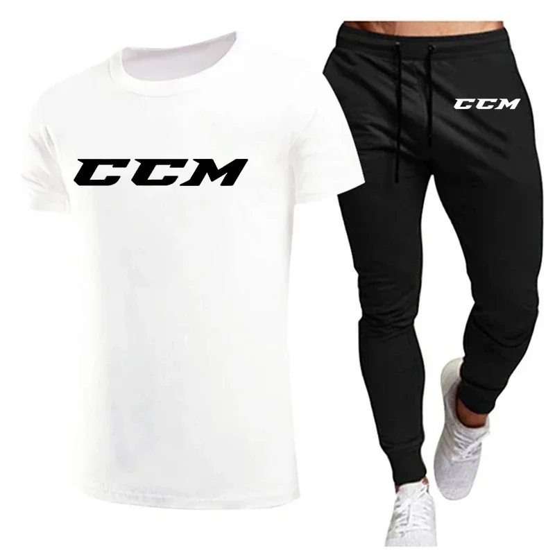 CCM New Мужская хлопковая футболка с короткими рукавами + длинные брюки, комплект спортивной одежды, летний мужской фитнес-комплект, футболка с короткими рукавами + длинный p
CCM New Мужская хлопковая футболка с короткими рукавами + длинные брюки, комплект спортивной одежды, летний мужской фитнес-комплект, футболка с короткими рукавами + длинный p