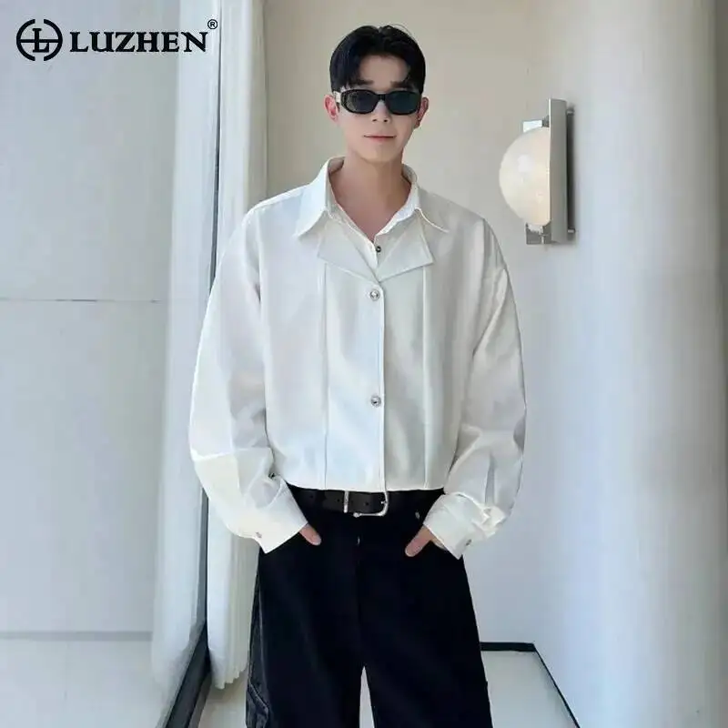 LUZHEN Solid Double Design Layer Fake Trendy Two Piece Color Long Sleeve Shirts Men's Autumn 2026 New Korean Fashion Tops JY7602
LUZHEN Solid Double Design Layer Fake Trendy Two Piece Color Long Sleeve Shirts Men's Autumn 2026 New Korean Fashion Tops JY7602