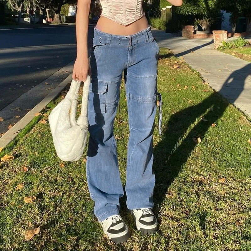 Ruched Drawstring Cargo Women Pants 2024 Y2K Blue Classic Jeans Retro Sashes Denim Pants Women Big Pockets Trousers Streetwear
Ruched Drawstring Cargo Women Pants 2024 Y2K Blue Classic Jeans Retro Sashes Denim Pants Women Big Pockets Trousers Streetwear