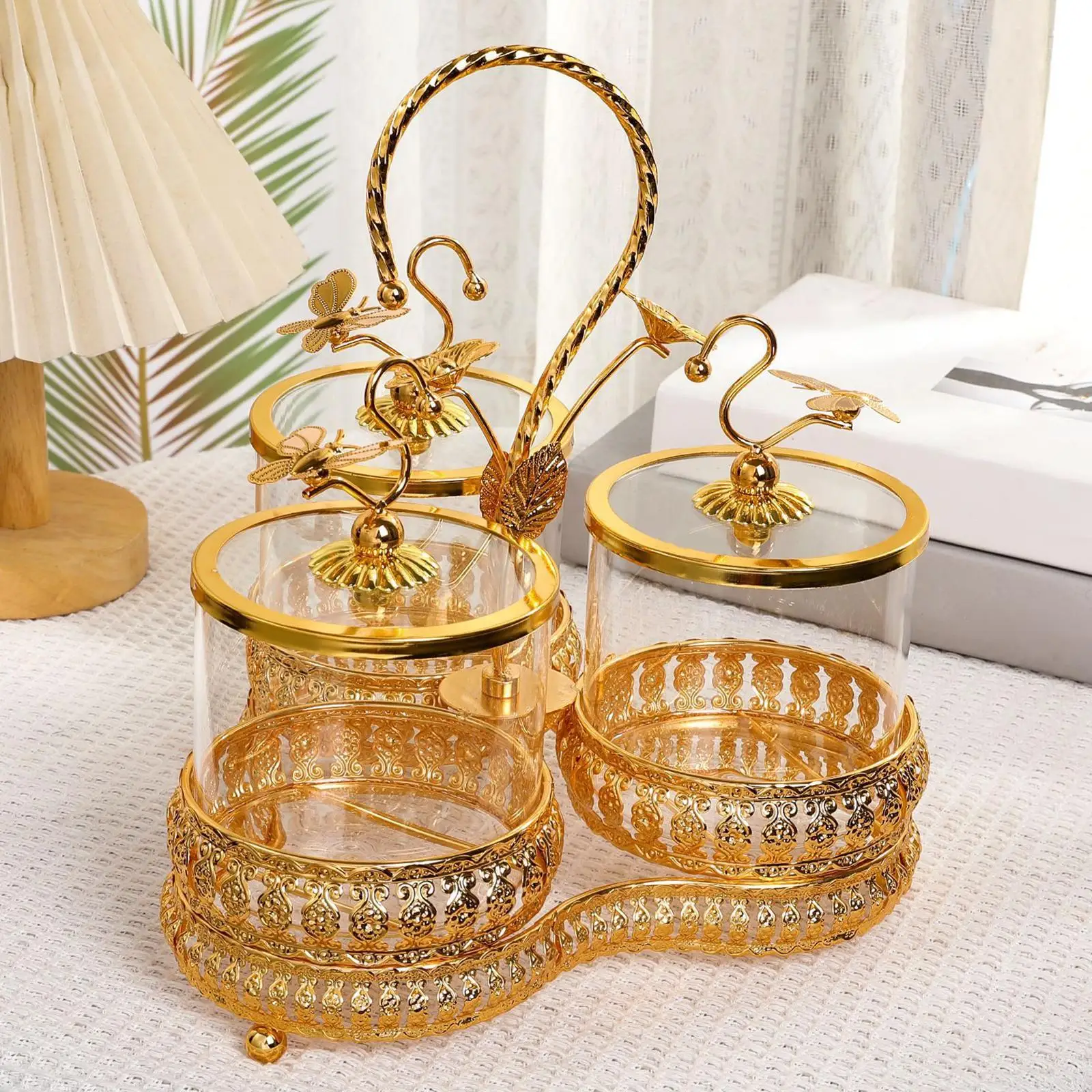 Home Snack Serving Plate with Lid 3 Grids Dried Fruit Dish Large Capacity Appetizer Tray for Table Centerpiece Home Candy Fruit
Home Snack Serving Plate with Lid 3 Grids Dried Fruit Dish Large Capacity Appetizer Tray for Table Centerpiece Home Candy Fruit