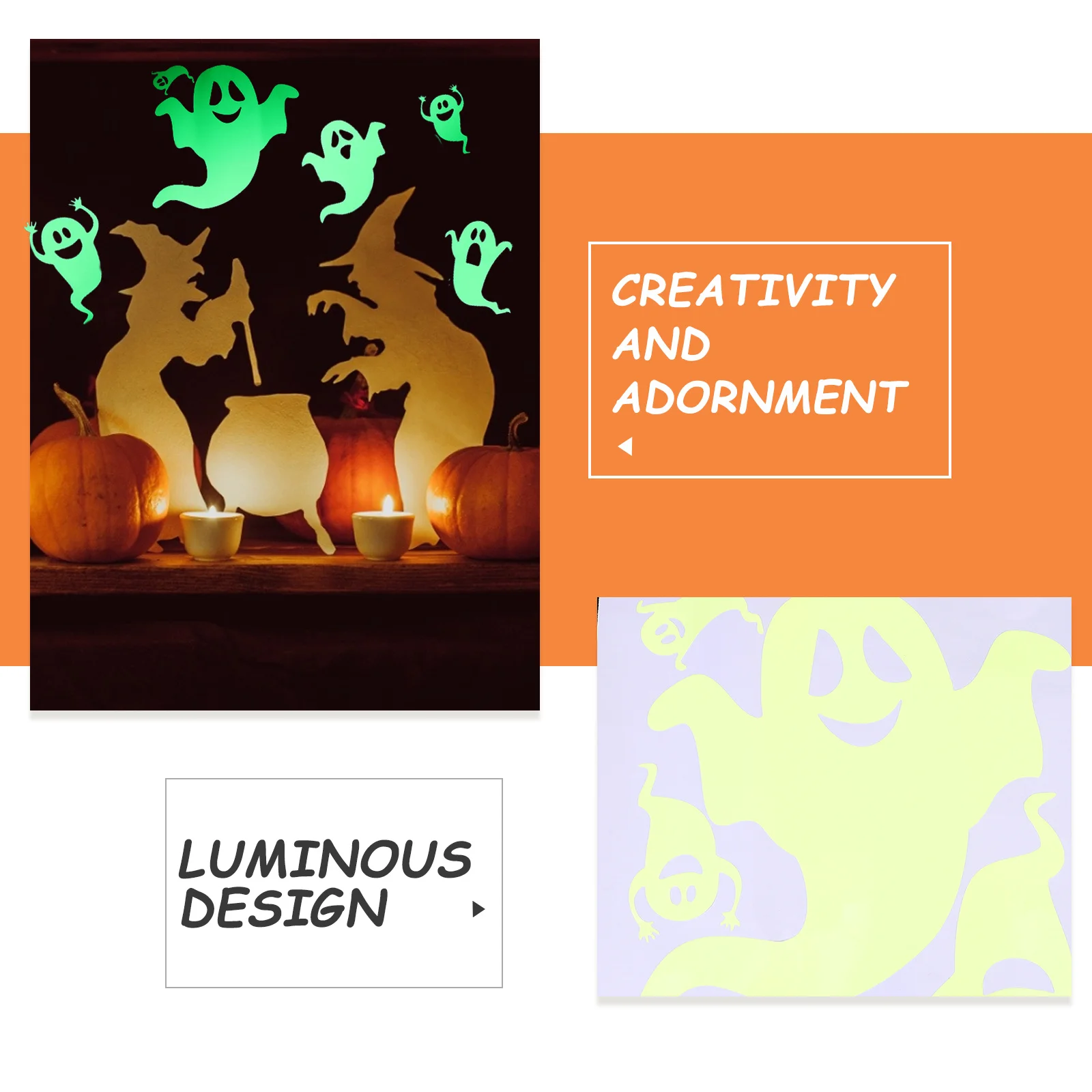 2 Sheets Halloween Luminous Stickers Party Decorations Creepy Wall Door Decals Haunted House Glow Halloween Luminous Stickers
2 Sheets Halloween Luminous Stickers Party Decorations Creepy Wall Door Decals Haunted House Glow Halloween Luminous Stickers