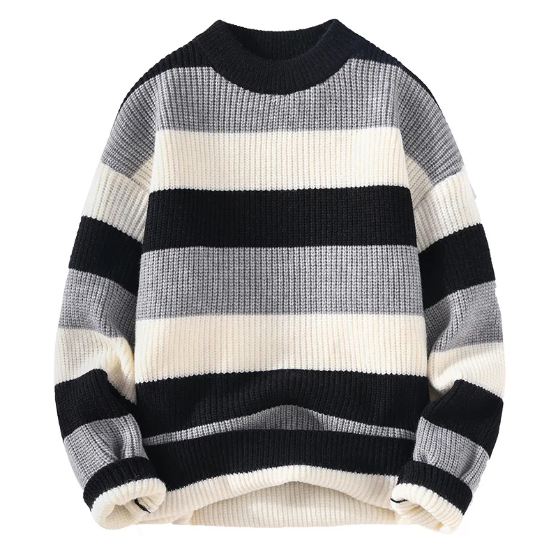 Clothing Warm Autumn Winter Striped Sweaters Men Casual Color Knitted Pullovers Male Plaid Round Neck Sweater Man 4XL-M
Clothing Warm Autumn Winter Striped Sweaters Men Casual Color Knitted Pullovers Male Plaid Round Neck Sweater Man 4XL-M