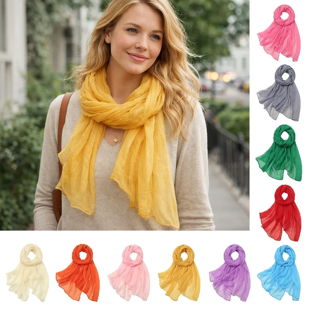 Elegant Solid Color Chiffon Scarf Long Protection Sunscreen Shawl Soft Thin Wrap Hijab Women's Fashion
Elegant Solid Color Chiffon Scarf Long Protection Sunscreen Shawl Soft Thin Wrap Hijab Women's Fashion