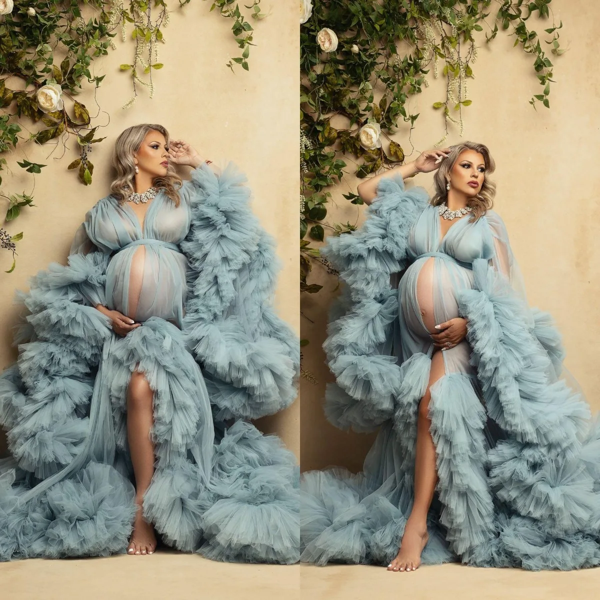 Elegant Dresses Women Robe Long Sleeve Maternity Dressing Pregnant Gown For Photography Custom Made
Elegant Dresses Women Robe Long Sleeve Maternity Dressing Pregnant Gown For Photography Custom Made