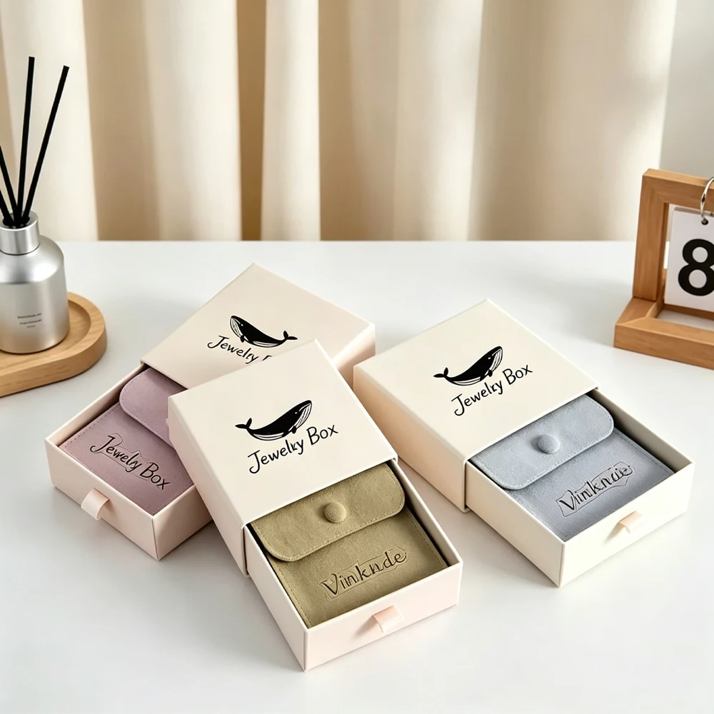 24 Bulk Personalized Logo Beige 9x9x3.2cm Jewelry Gift Box 8x8cm Microfiber Bag Suede Rings Earrings Organizer Packaging Storage
24 Bulk Personalized Logo Beige 9x9x3.2cm Jewelry Gift Box 8x8cm Microfiber Bag Suede Rings Earrings Organizer Packaging Storage