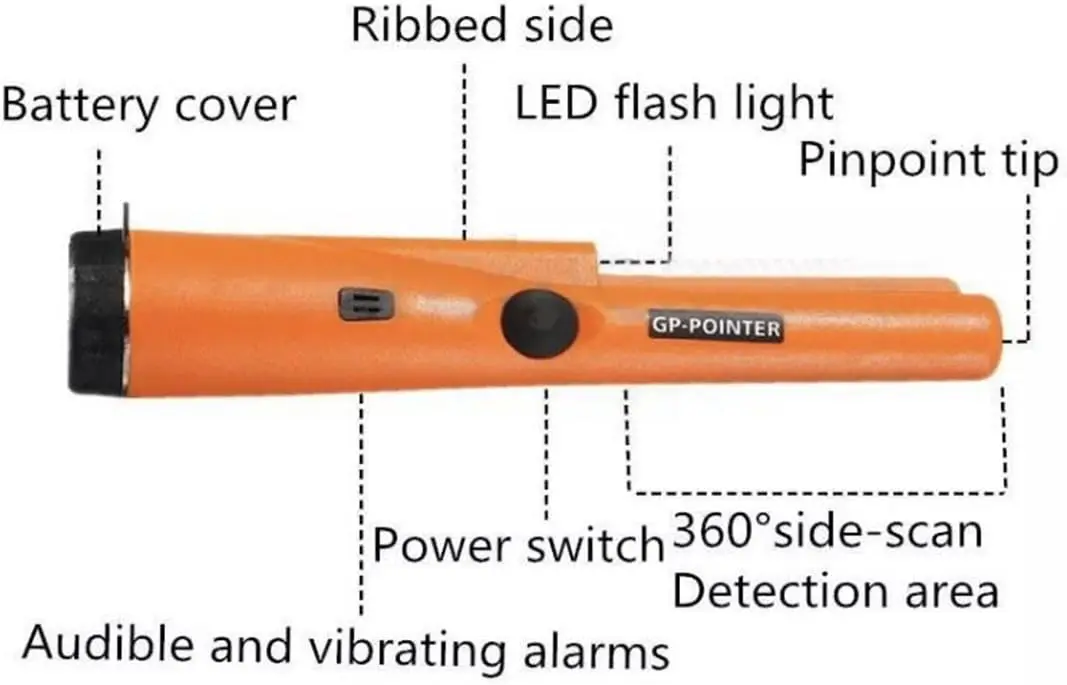 Metal Detector Waterproof Automatic Pointer Pinpointer ProPointer GP Pointer with LED Light for Low Light Uses
Metal Detector Waterproof Automatic Pointer Pinpointer ProPointer GP Pointer with LED Light for Low Light Uses