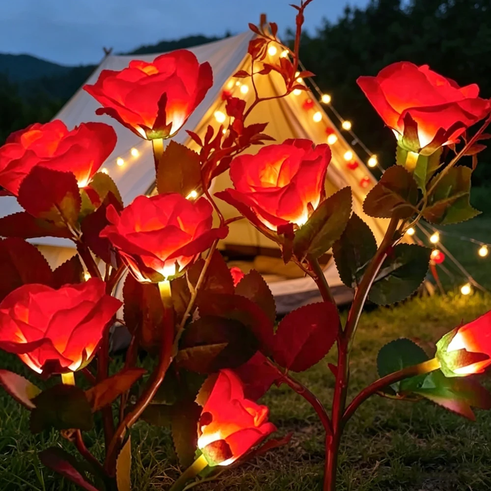 5 Head Garden Yard Lawn Night Lamp LED Solar Simulation Rose Flower Solar LED Light Landscape Garden Christmas Wedding Home
5 Head Garden Yard Lawn Night Lamp LED Solar Simulation Rose Flower Solar LED Light Landscape Garden Christmas Wedding Home