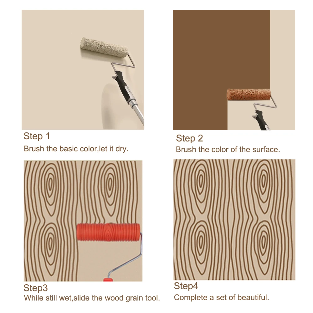 Rubber Roller Brush Painting Tools Imitation Wood Graining Wall Painting Home Decoration Art Embossing DIY Graining
Rubber Roller Brush Painting Tools Imitation Wood Graining Wall Painting Home Decoration Art Embossing DIY Graining
