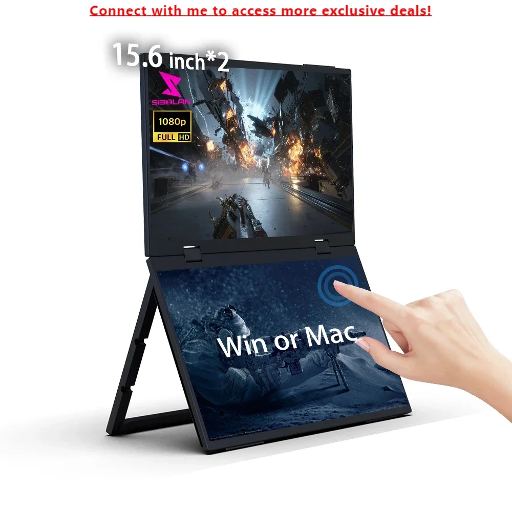 15.6-inch 1080P Touchscreen Dual-Screen Portable Monitor Type-C Interface Unparalleled Multitasking Enhanced Productivity
15.6-inch 1080P Touchscreen Dual-Screen Portable Monitor Type-C Interface Unparalleled Multitasking Enhanced Productivity