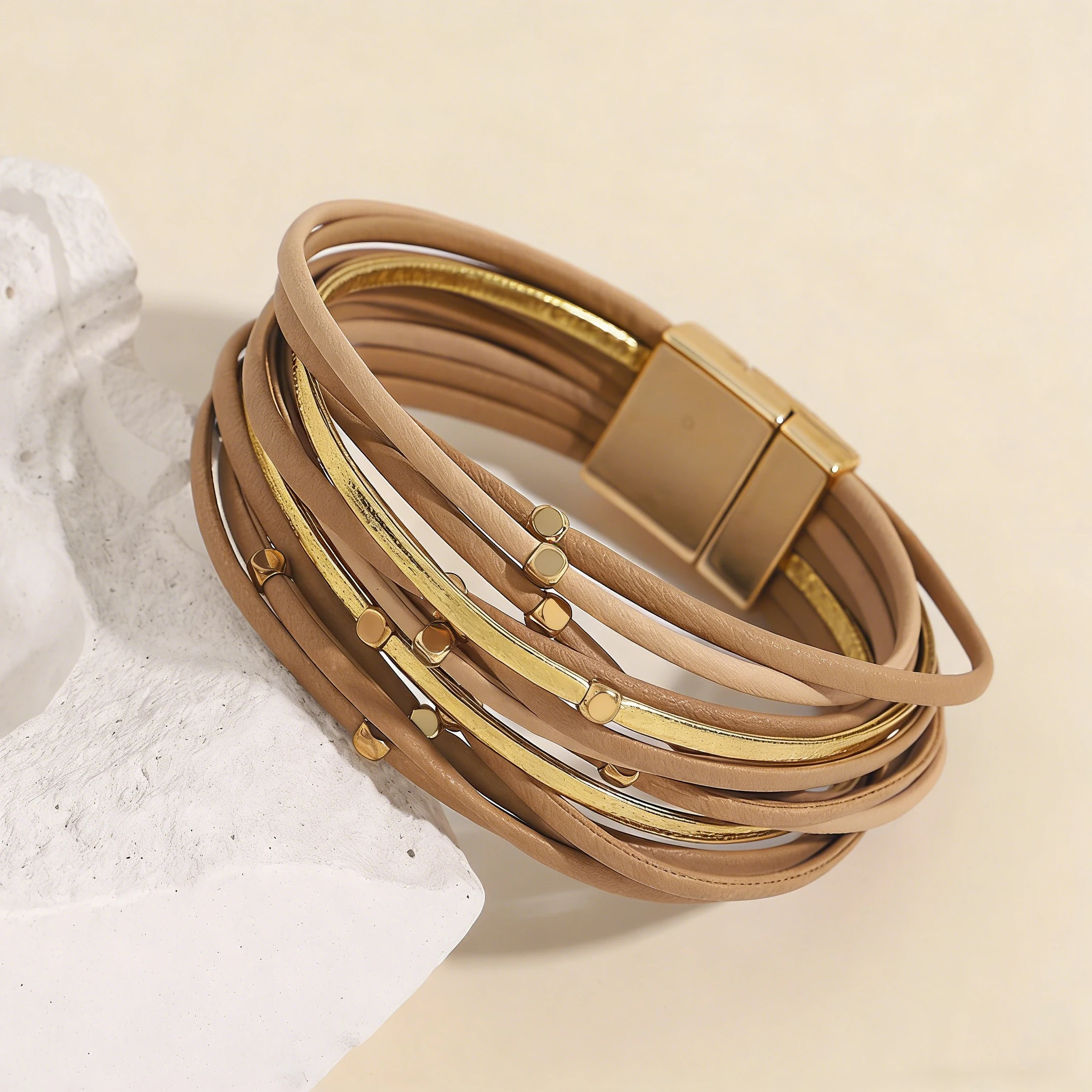Amorcome Elegant Multilayer Bead Leather Bracelet for Women MultiColor Wrapped Thin Chain Bangle Daily Party Jewelry Accessories
Amorcome Elegant Multilayer Bead Leather Bracelet for Women MultiColor Wrapped Thin Chain Bangle Daily Party Jewelry Accessories