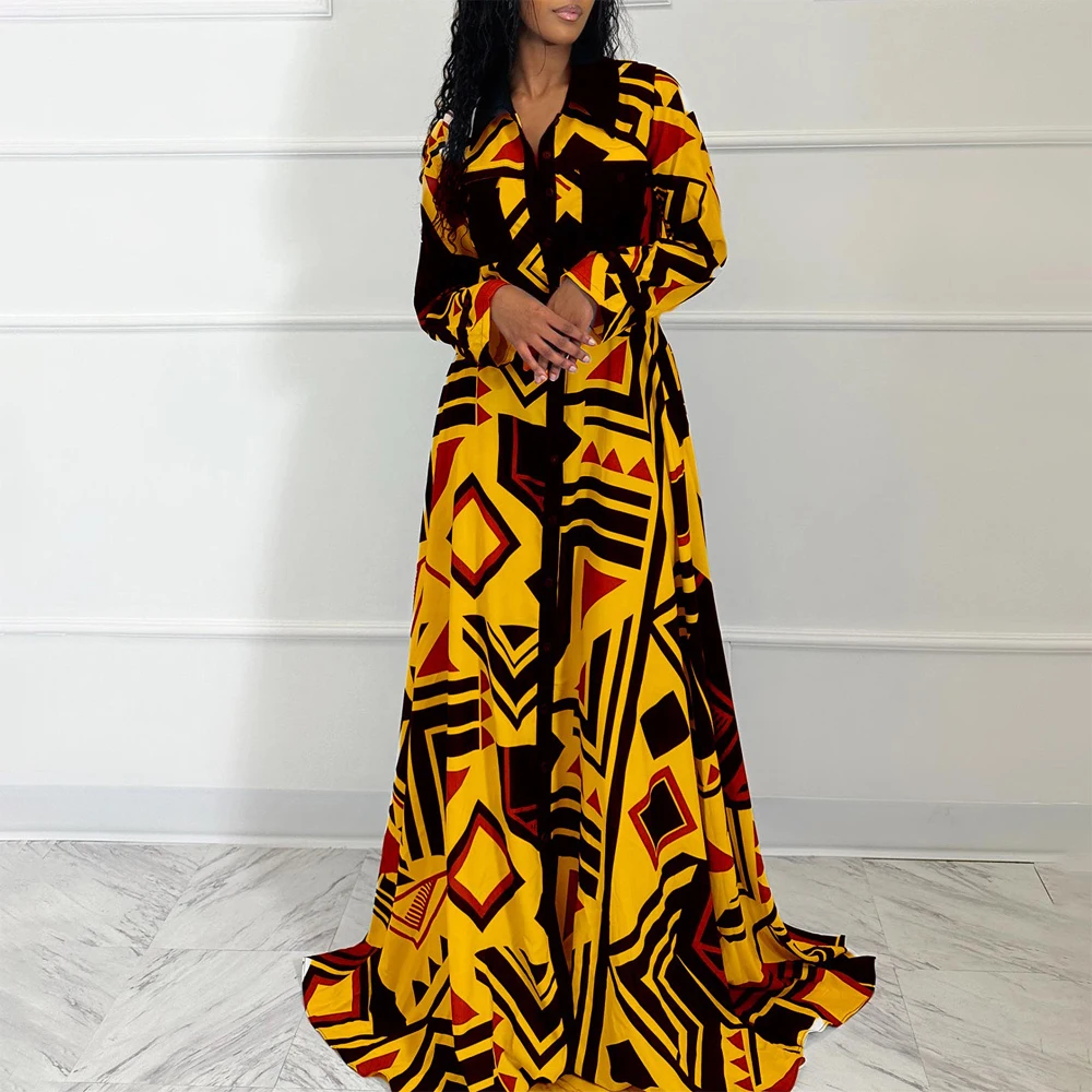 Autumn Dresses for Women 2023 Long Sleeve Printed Single Breasted Turn Down Collar Floor Length Elegant Birthday Party Dress Hot
Autumn Dresses for Women 2023 Long Sleeve Printed Single Breasted Turn Down Collar Floor Length Elegant Birthday Party Dress Hot