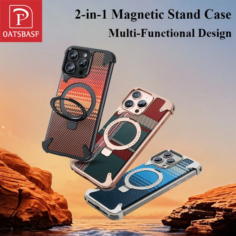 Oatsbasf for iPhone 16 Pro/Pro Max Phone Case with Stand Magnetic Carbon Fiber Textured Cover Metal Frame Shockproof Phone Case
Oatsbasf for iPhone 16 Pro/Pro Max Phone Case with Stand Magnetic Carbon Fiber Textured Cover Metal Frame Shockproof Phone Case