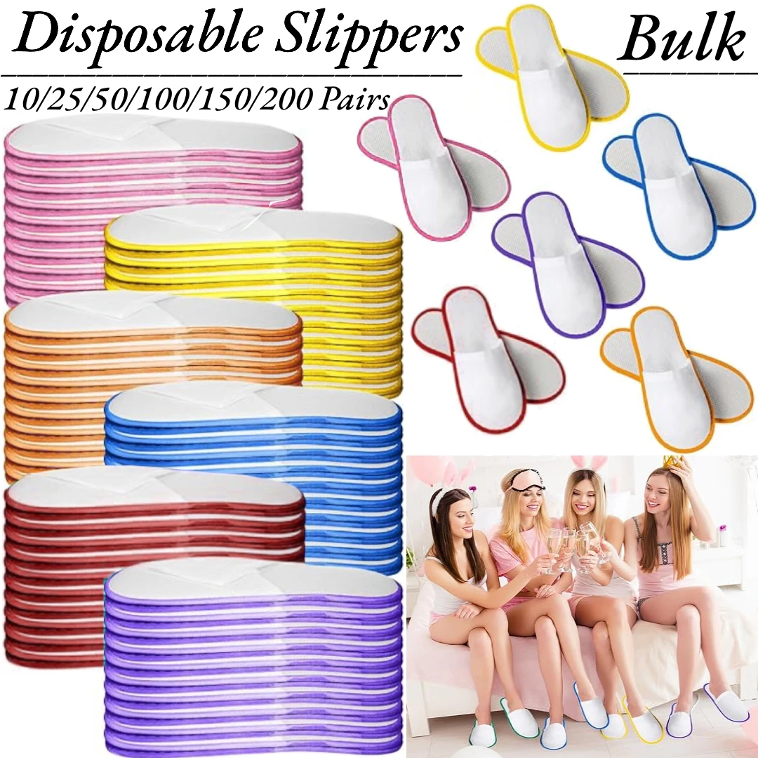 Disposable Slippers Bulk for Guests Soft Hotel Slippers Individually Wrapped Non Slip Fluffy Closed Toe for Wedding Home Spa Ind
Disposable Slippers Bulk for Guests Soft Hotel Slippers Individually Wrapped Non Slip Fluffy Closed Toe for Wedding Home Spa Ind