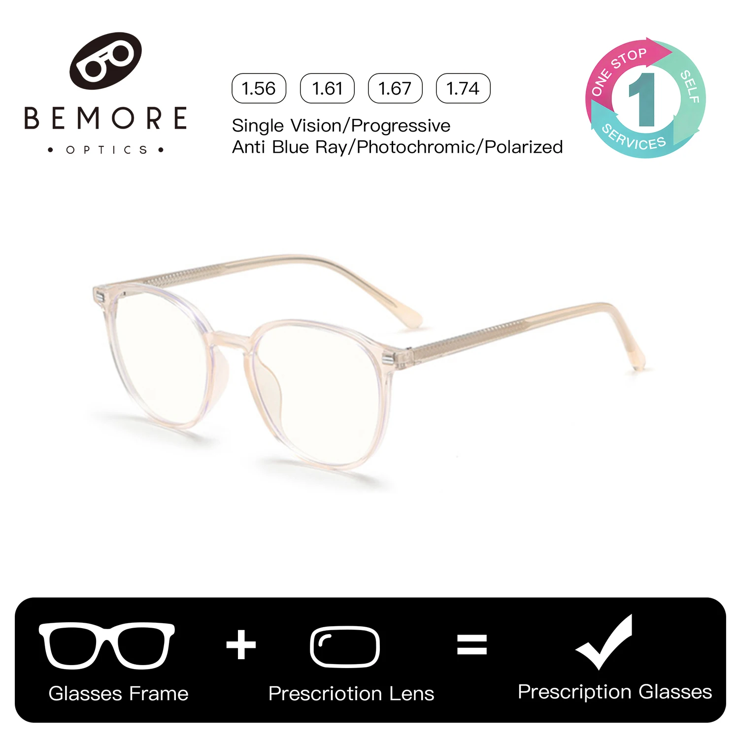 BEMORE Women Round Clip on Prescription Glasses Acetate Polarized UV400 Outdoor Sunscreen Goggles Minus Diopter Optical Eyewear
BEMORE Women Round Clip on Prescription Glasses Acetate Polarized UV400 Outdoor Sunscreen Goggles Minus Diopter Optical Eyewear