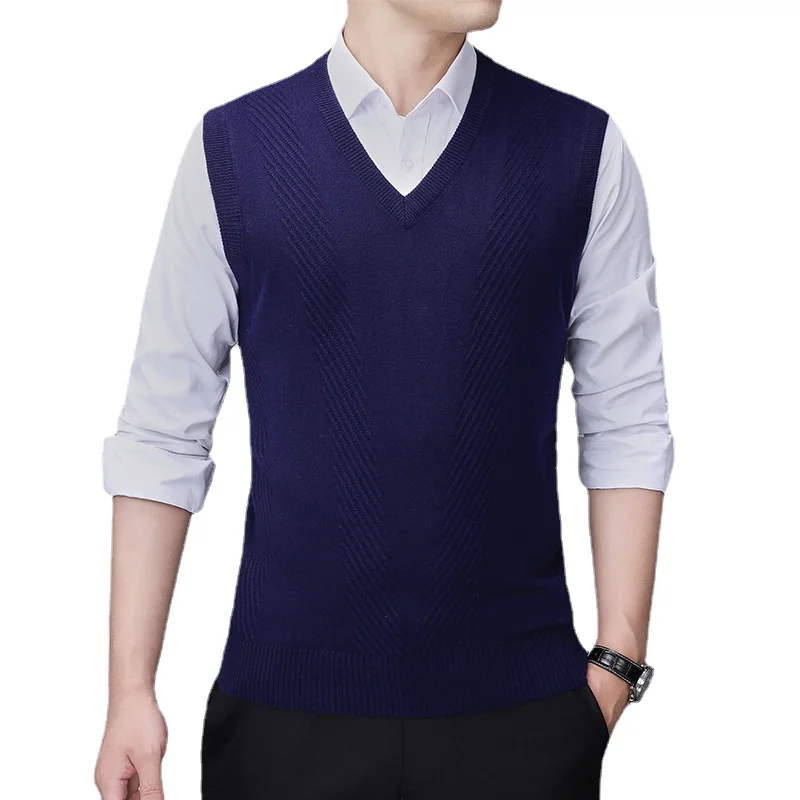 Korean Fashion Men's Sweater Vest Autumn New Mens Clothing Plain Jacquard Knitted Men Casual Sweater Vests
Korean Fashion Men's Sweater Vest Autumn New Mens Clothing Plain Jacquard Knitted Men Casual Sweater Vests
