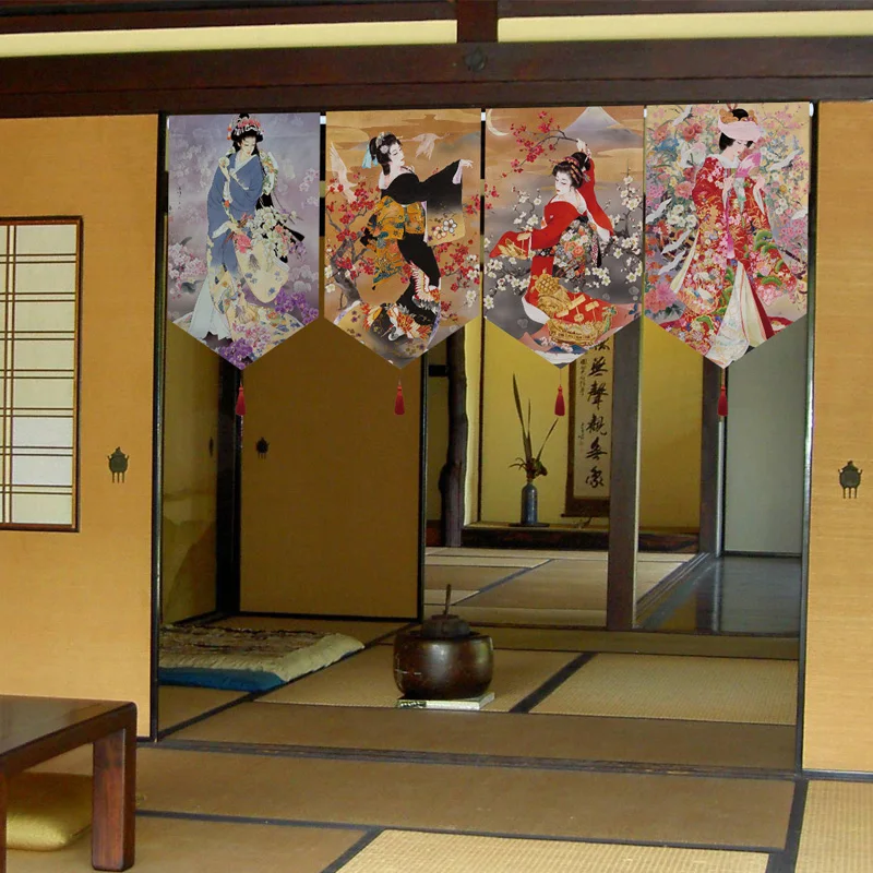 Japanese Style Kimono Geisha Pattern Short Curtain Ukiyoe Style Kitchen Partition Pennant Sushi Restaurant Hanging Half Curtain
Japanese Style Kimono Geisha Pattern Short Curtain Ukiyoe Style Kitchen Partition Pennant Sushi Restaurant Hanging Half Curtain