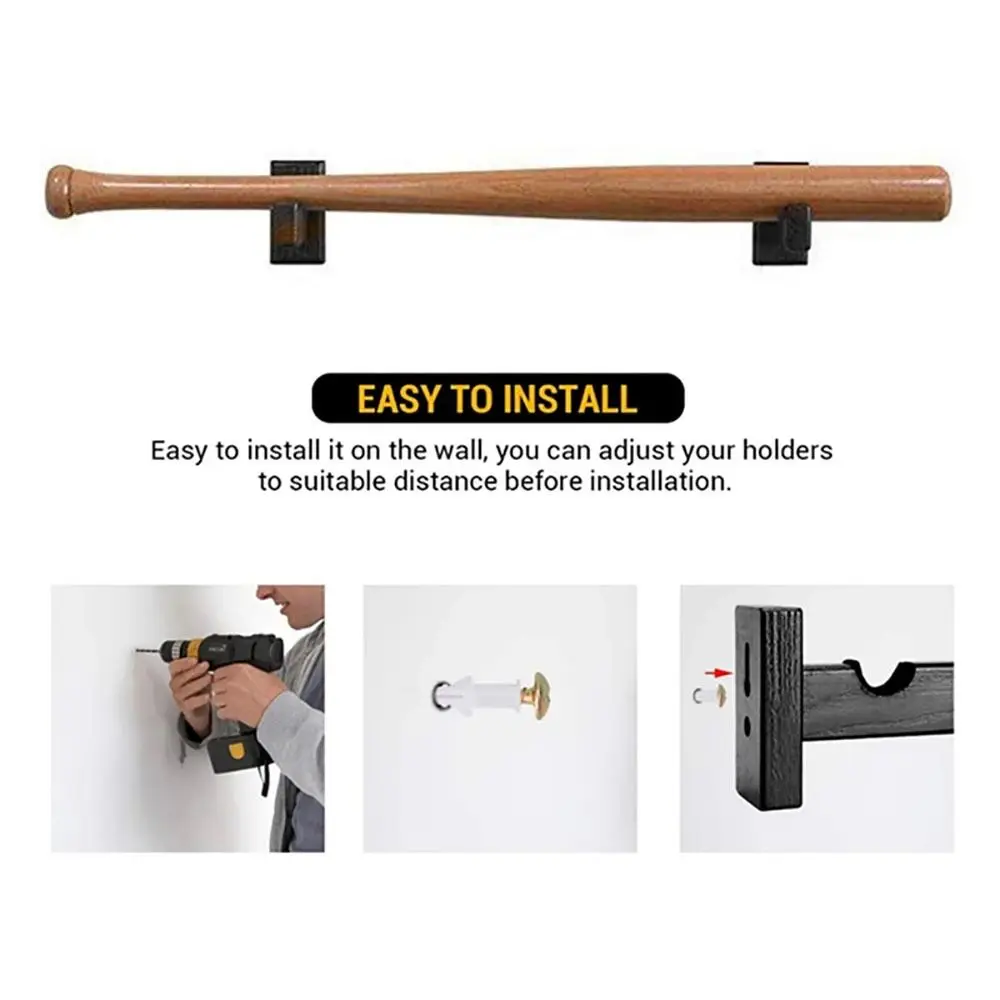 2Pcs Display Rack Bracket Baseball Bat Holder Softball Bat Wooden Hockey Stick Stand Portable with Screws Wall Mount Hanger
2Pcs Display Rack Bracket Baseball Bat Holder Softball Bat Wooden Hockey Stick Stand Portable with Screws Wall Mount Hanger