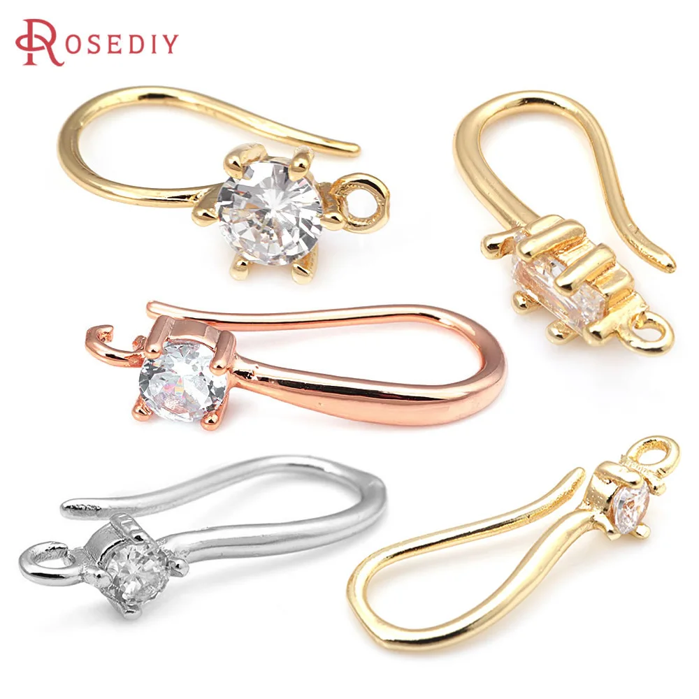 18K Gold Color Brass with Zircon Round Earrings Hooks High Quality Jewelry Making Supplies Earrings Diy Accessories
18K Gold Color Brass with Zircon Round Earrings Hooks High Quality Jewelry Making Supplies Earrings Diy Accessories
