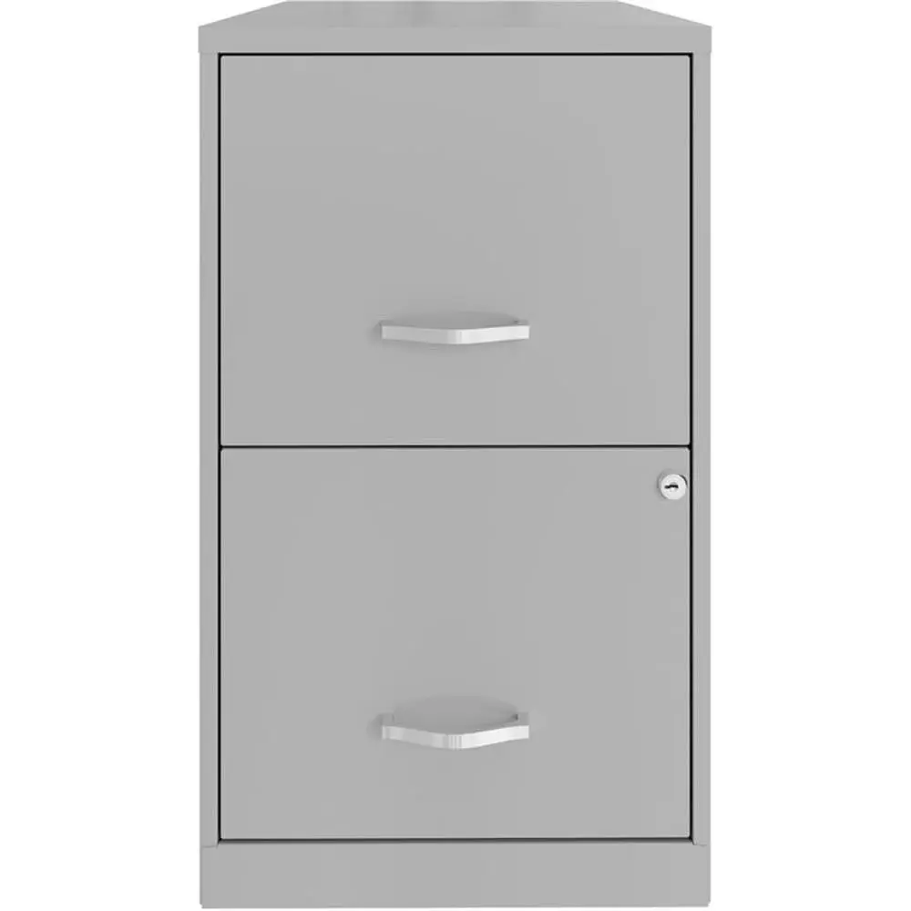 18in. 2-Drawer Metal File Cabinet, Silver, Letter Size, Fully Assembled
18in. 2-Drawer Metal File Cabinet, Silver, Letter Size, Fully Assembled
