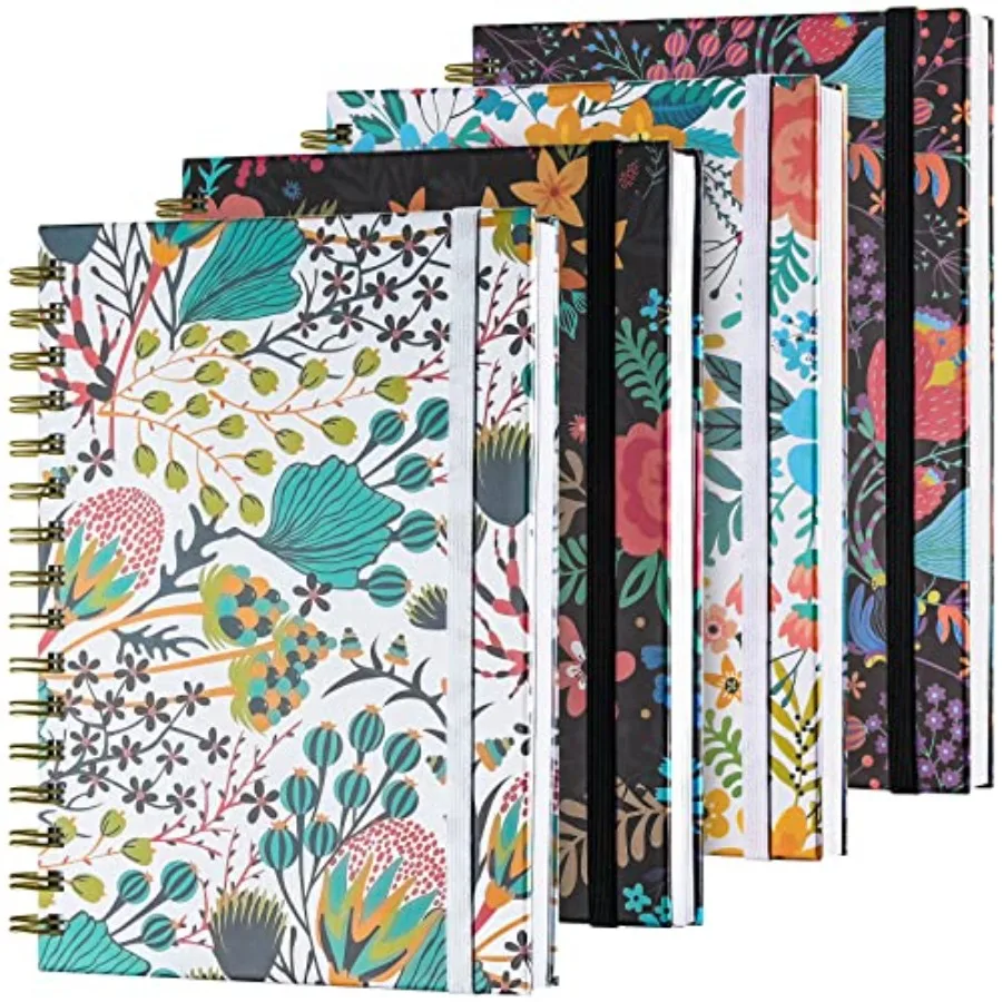Spiral Notebook, 4 Pack Lined Journal for Women, Hardcover Spiral Journal with 2 Pockets, College Ruled Notebooks, Cute Noteboo
Spiral Notebook, 4 Pack Lined Journal for Women, Hardcover Spiral Journal with 2 Pockets, College Ruled Notebooks, Cute Noteboo