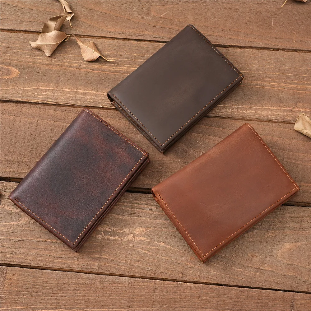 Retro Men's Wallets Top Layer Cowhide Business Card Slot Wallet Folding Purses Leather Vertical Wallet with Coin Pocket
Retro Men's Wallets Top Layer Cowhide Business Card Slot Wallet Folding Purses Leather Vertical Wallet with Coin Pocket