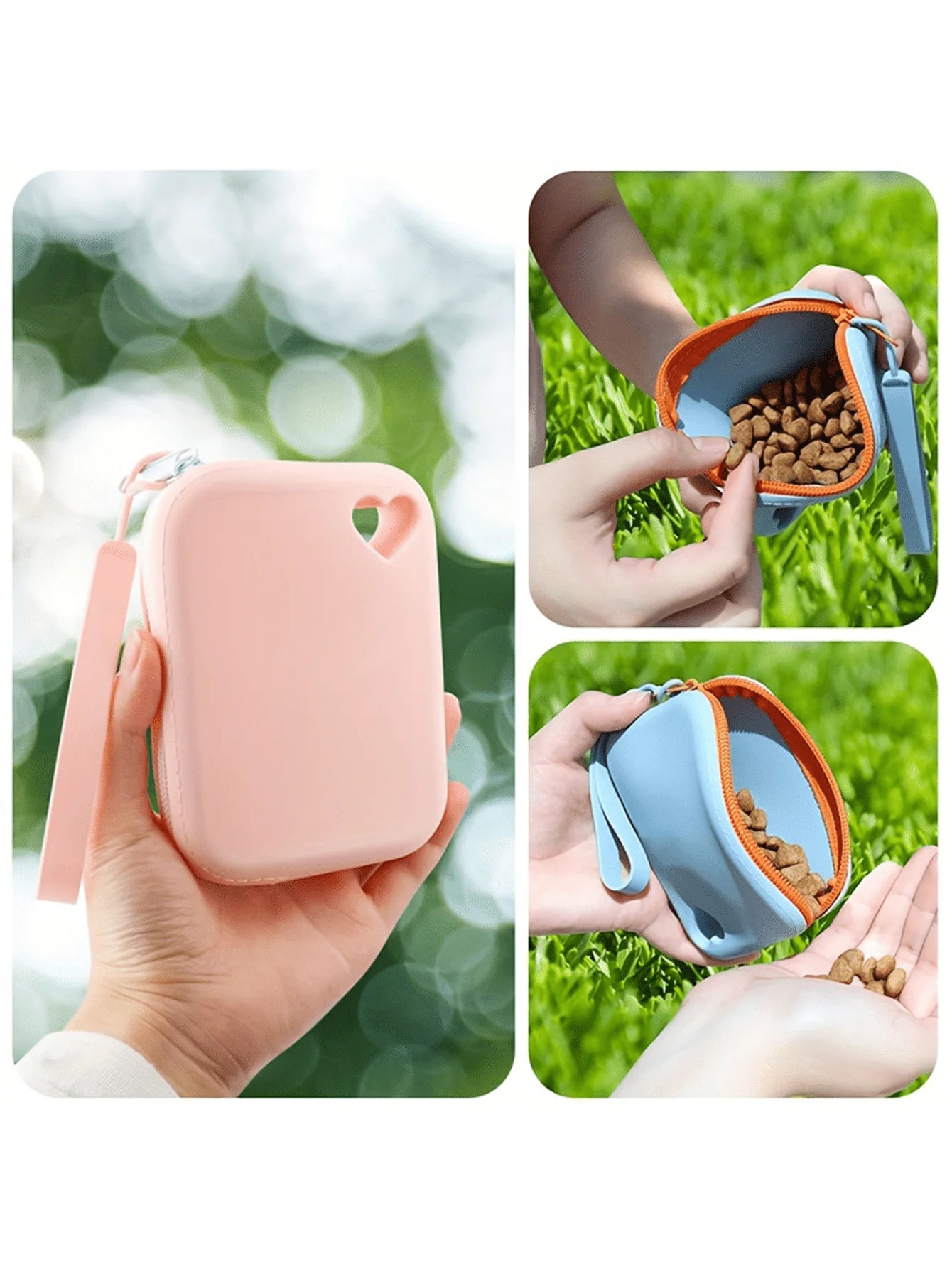 1pc Silicone Dog Treat Bag Pet Snack Bag Travel Portable Training Bag Pet Walking Bag
1pc Silicone Dog Treat Bag Pet Snack Bag Travel Portable Training Bag Pet Walking Bag