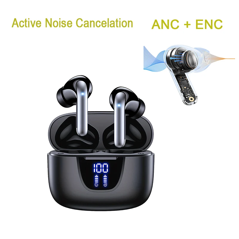 Active Noise canceling Wireless stereo headphone bluetooth In-Ear ENC TWS earphone headset earbuds for xiaomi lenovo air pods
Active Noise canceling Wireless stereo headphone bluetooth In-Ear ENC TWS earphone headset earbuds for xiaomi lenovo air pods