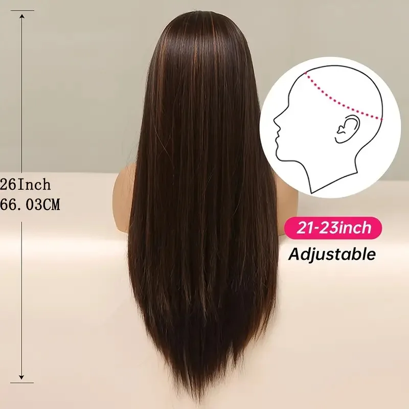 Fashion Synthetic Long Straight Wig with Ice Silk Headband 26 Inch Brown Blonde Mixed Heat Resistant Fiber Hairpiece for Cosplay
Fashion Synthetic Long Straight Wig with Ice Silk Headband 26 Inch Brown Blonde Mixed Heat Resistant Fiber Hairpiece for Cosplay