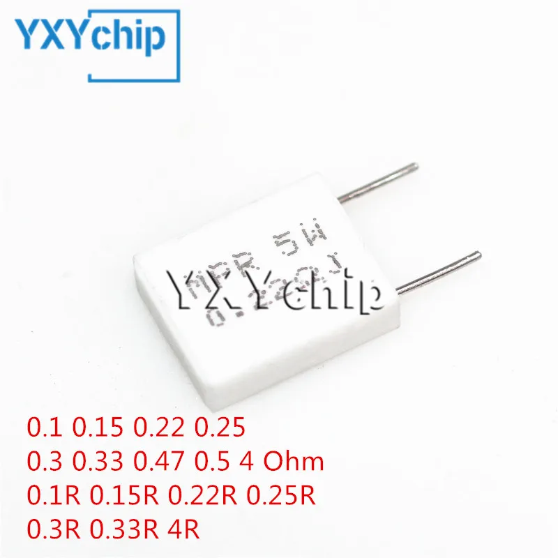 5pcs Non-inductive Ceramic Cement Resistor 5W 0.1 0.15 0.22 0.25 0.3 0.33 0.47 0.5 4 Ohm 0.1R 0.15R 0.22R 0.25R 0.3R 0.33R 4R
5pcs Non-inductive Ceramic Cement Resistor 5W 0.1 0.15 0.22 0.25 0.3 0.33 0.47 0.5 4 Ohm 0.1R 0.15R 0.22R 0.25R 0.3R 0.33R 4R