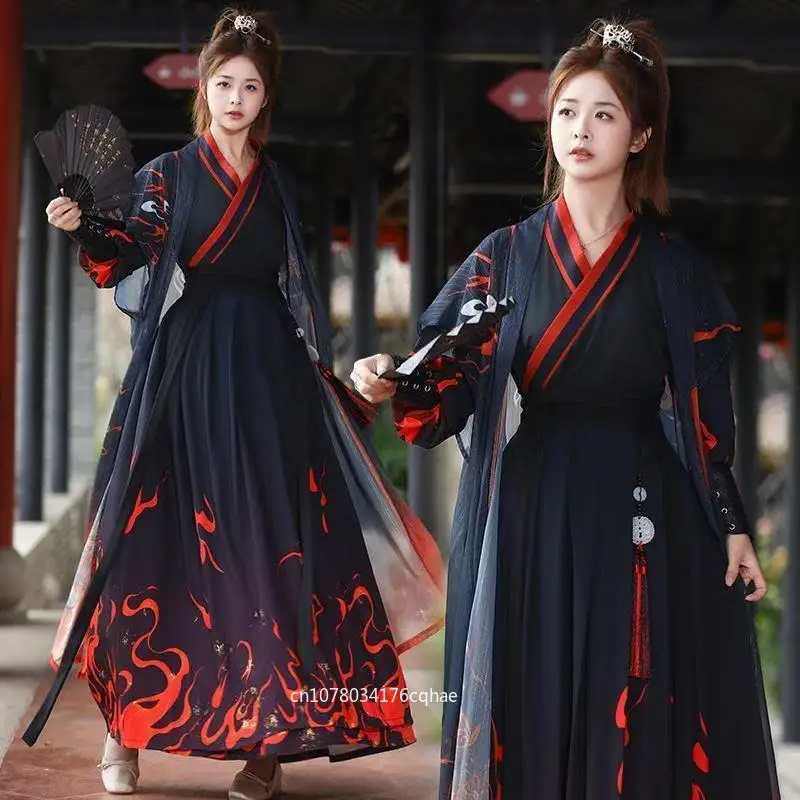 Black Red Hanfu Men Women Traditional Chinese Printing Clothing Halloween Event Wuxia Martial Cosplay Costume Han Suits Male
Black Red Hanfu Men Women Traditional Chinese Printing Clothing Halloween Event Wuxia Martial Cosplay Costume Han Suits Male