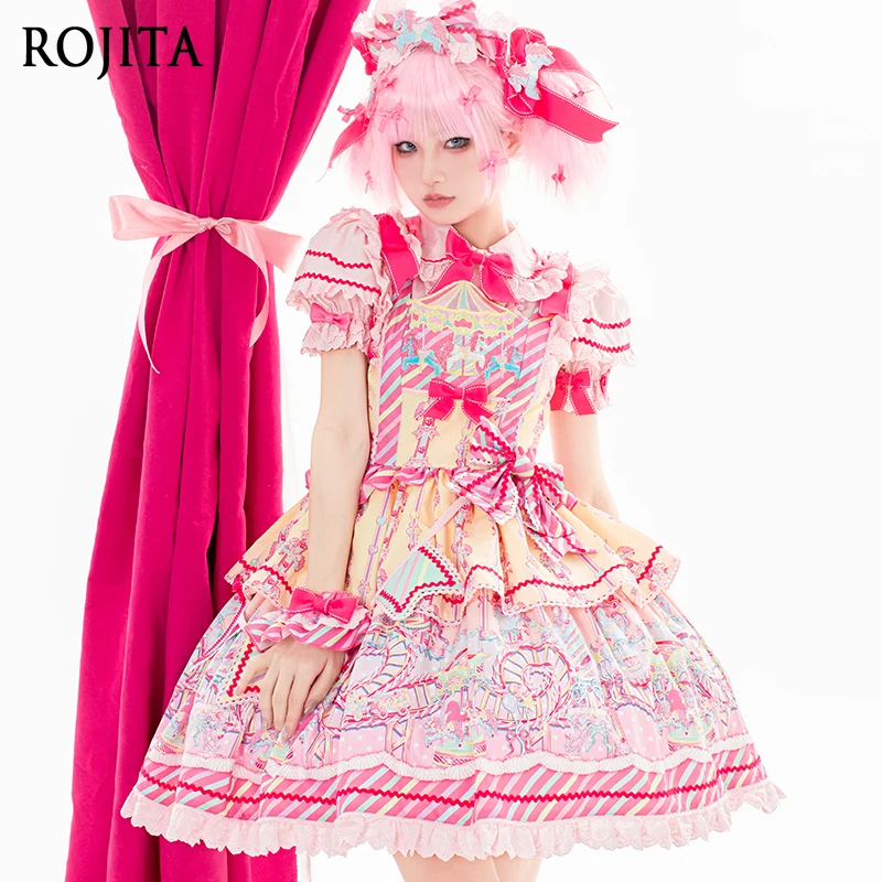 2025 Candy Amusement Park Print Jsk Sweet Lolita Dress for Women Summer New Sleeveless Strap Dress Dress Including Bunting
2025 Candy Amusement Park Print Jsk Sweet Lolita Dress for Women Summer New Sleeveless Strap Dress Dress Including Bunting
