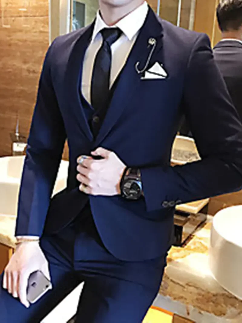 Fashion Business Casual Men Suit 3 Pieces Custom Groom Wedding Slim Fit Tuxedo 3 Pieces(Blazer + Vest + Pants)Costume Homme
Fashion Business Casual Men Suit 3 Pieces Custom Groom Wedding Slim Fit Tuxedo 3 Pieces(Blazer + Vest + Pants)Costume Homme