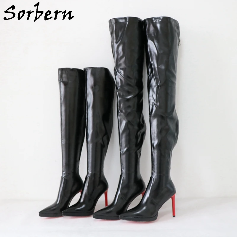 Sorbern Customized Over The Knee Boots Unisex Crotch Thigh High For Couples Crossdresser Red Heels Stilettos Plus EU47 EU48
Sorbern Customized Over The Knee Boots Unisex Crotch Thigh High For Couples Crossdresser Red Heels Stilettos Plus EU47 EU48
