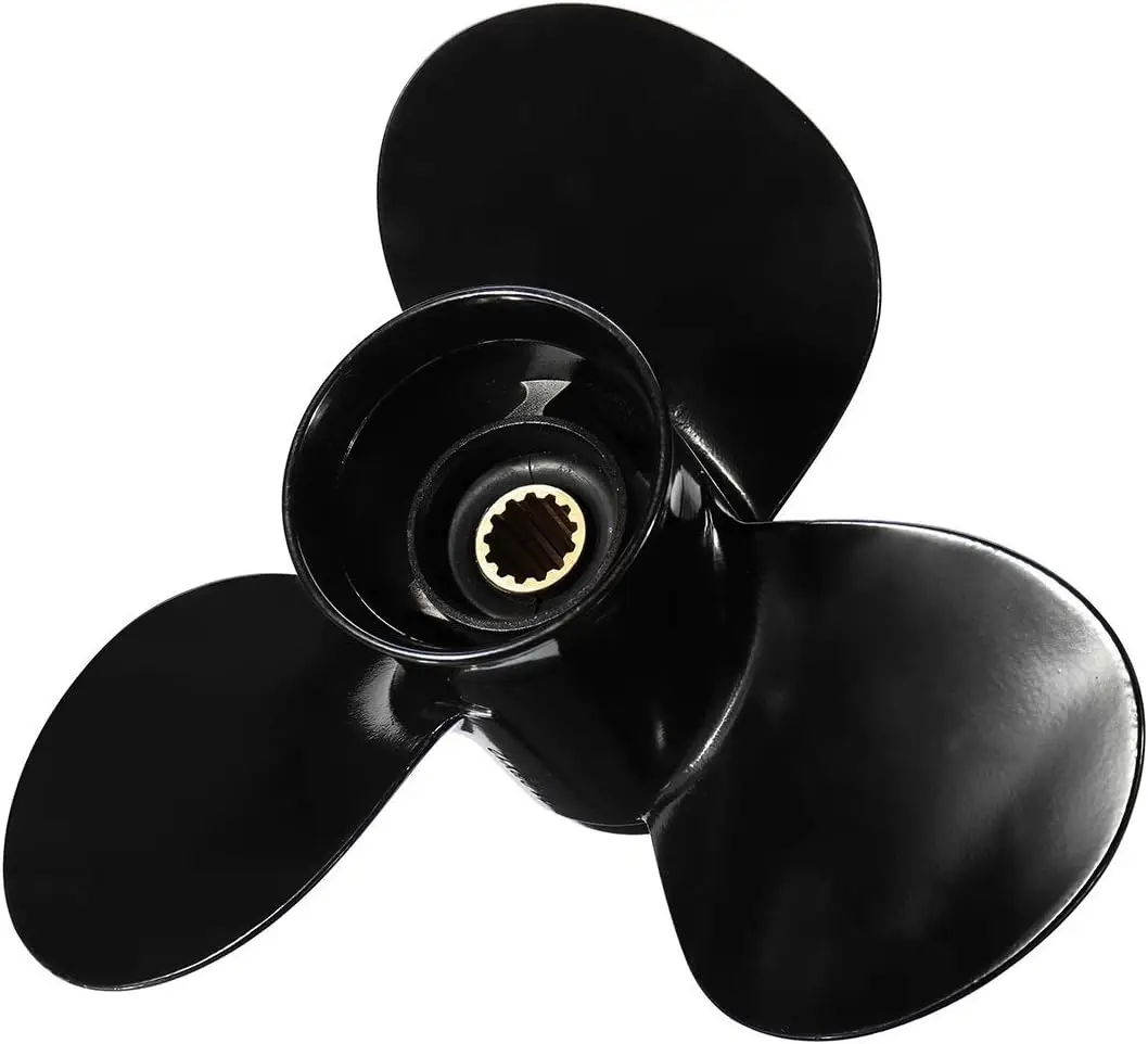 Boat Outboard Propeller 11 3/8 x 12 for 25-70 Horsepower 48-855856A5 Aluminum Alloy Black 13 Spline Tooth Marine Propeller
Boat Outboard Propeller 11 3/8 x 12 for 25-70 Horsepower 48-855856A5 Aluminum Alloy Black 13 Spline Tooth Marine Propeller