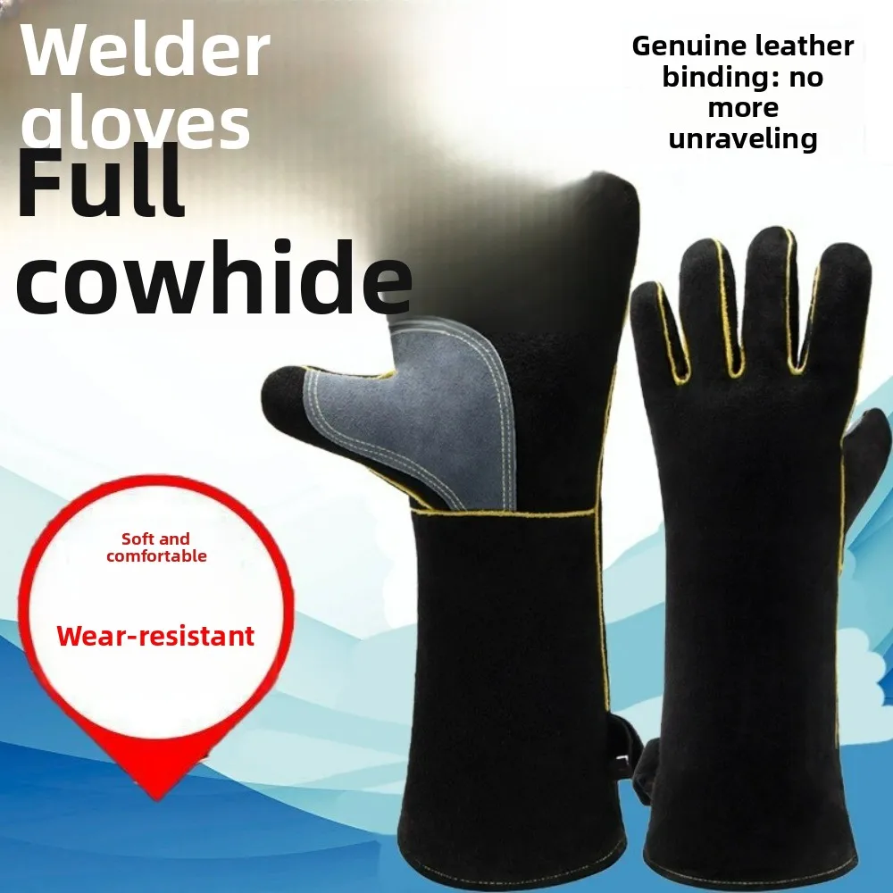 Cowhide Heat Resistant Welding Gloves Long Sleeve Labor Protection BBQ Gloves Professional Welder Protective Safety Gloves
Cowhide Heat Resistant Welding Gloves Long Sleeve Labor Protection BBQ Gloves Professional Welder Protective Safety Gloves