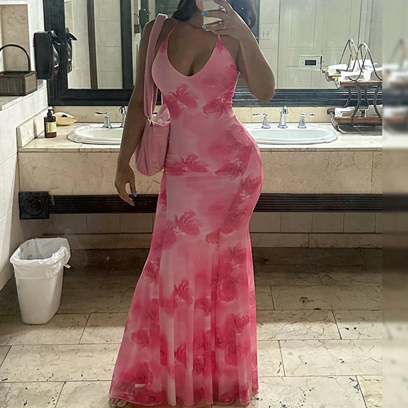 Womens Summer Floral Bodycon Maxi Dresses Sexy Lace Up Backless Spaghetti Strap Halter Boho Long Dresses 2024 Modest Dress
Womens Summer Floral Bodycon Maxi Dresses Sexy Lace Up Backless Spaghetti Strap Halter Boho Long Dresses 2024 Modest Dress