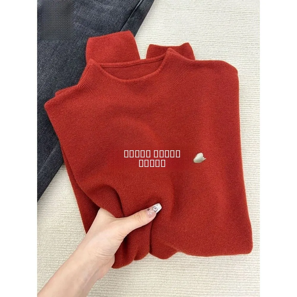 White Red Knitted Long Sve f High Collar Women's Base irt Autumn Winter Slim Fit Sweater Inner Wear Top
White Red Knitted Long Sve f High Collar Women's Base irt Autumn Winter Slim Fit Sweater Inner Wear Top