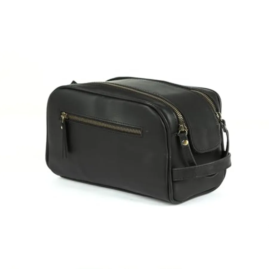 Travel Toiletry Bag Premium Leather Dopp Kit for Men and Women with Water-Resistant Lining and Spacious Zippered Organizer
Travel Toiletry Bag Premium Leather Dopp Kit for Men and Women with Water-Resistant Lining and Spacious Zippered Organizer
