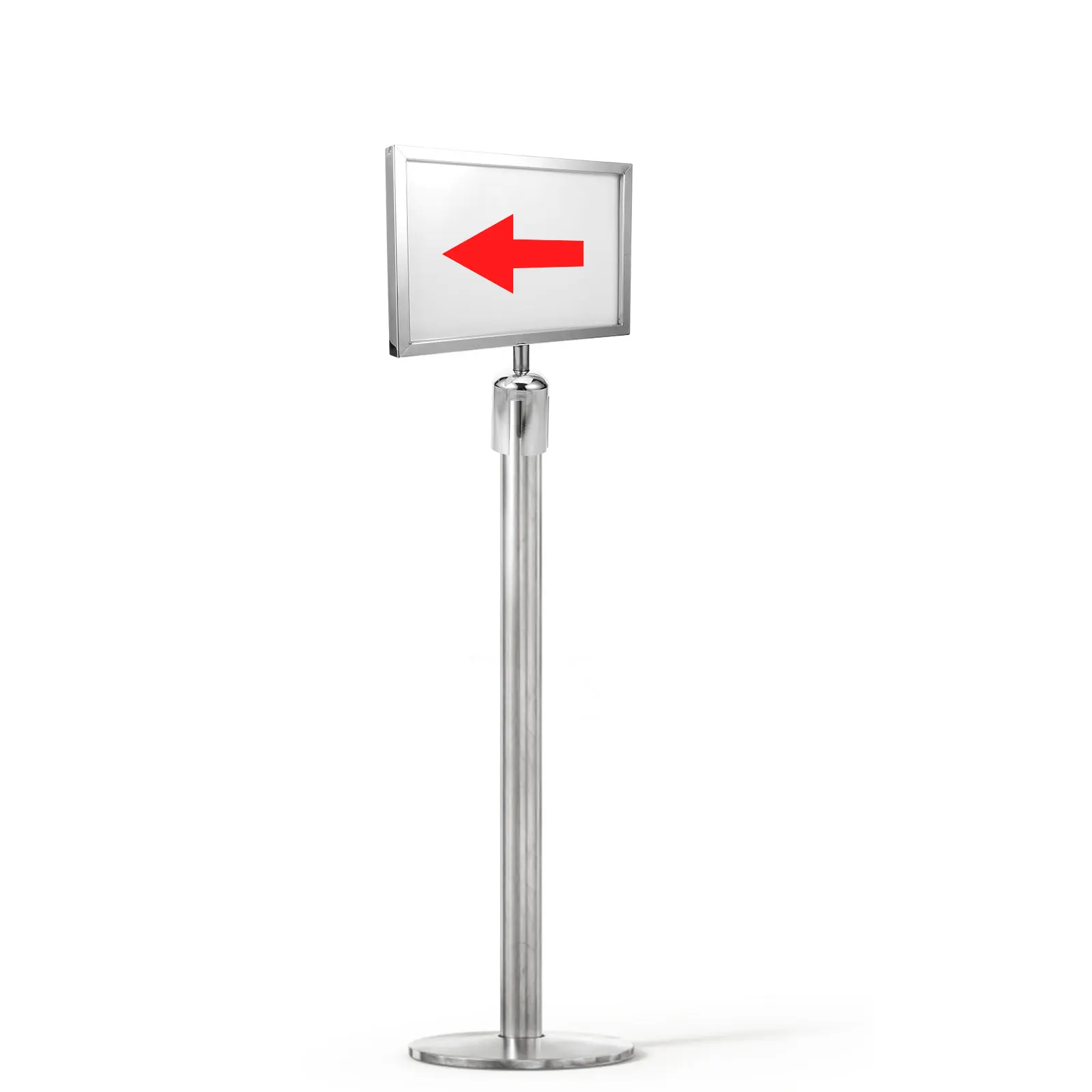 Double Sided A4 Silver Horizontal Stanchion Sign Frame Poster Display Stainless Steel Top Pillar Crowd Control Hardware
Double Sided A4 Silver Horizontal Stanchion Sign Frame Poster Display Stainless Steel Top Pillar Crowd Control Hardware