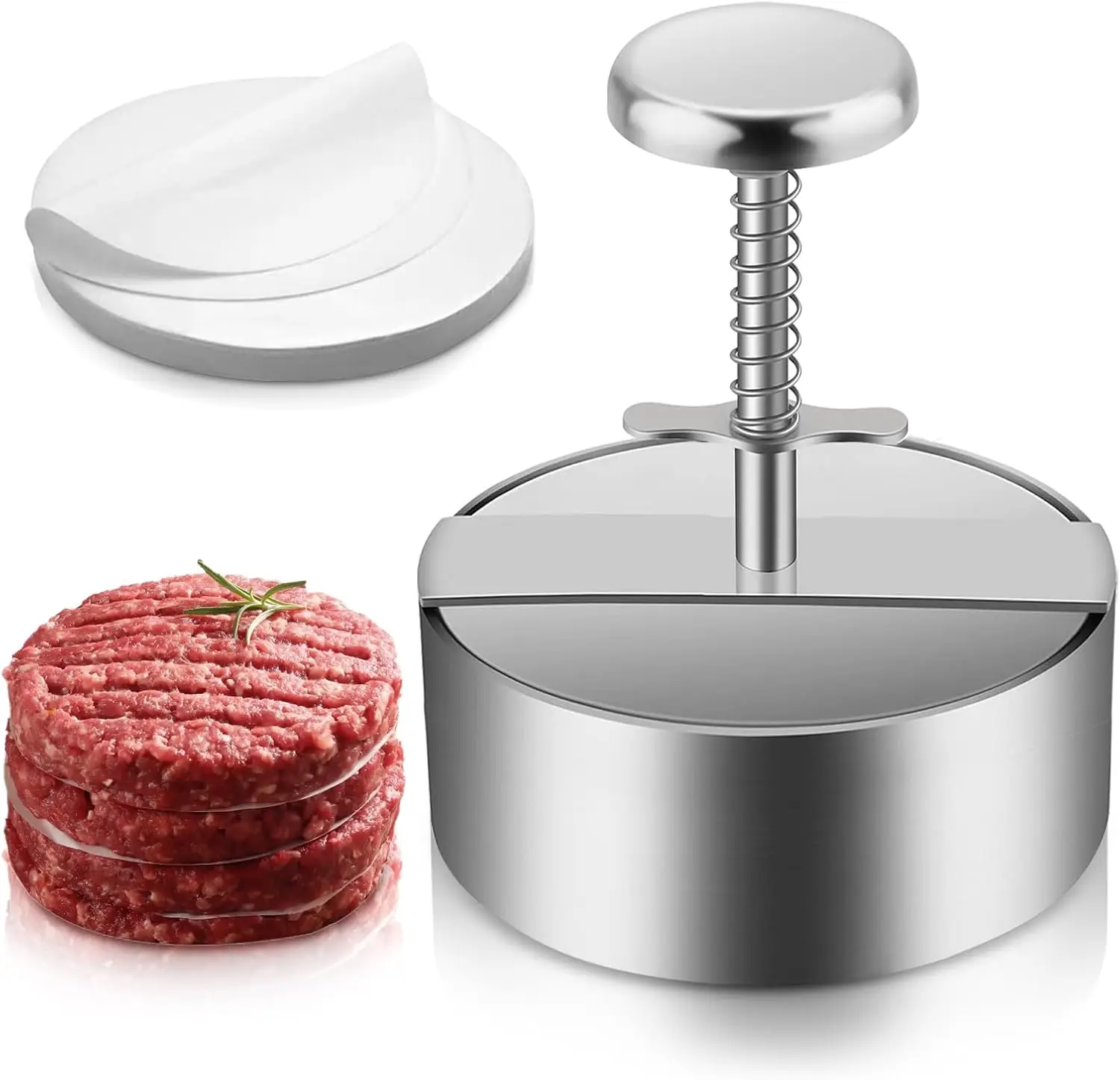 Adjustable Stainless Steel Hamburger Press, 5.5x5.5 inch Burger Patty Maker for BBQ & Sandwich, Local Warehouse Shipping
Adjustable Stainless Steel Hamburger Press, 5.5x5.5 inch Burger Patty Maker for BBQ & Sandwich, Local Warehouse Shipping
