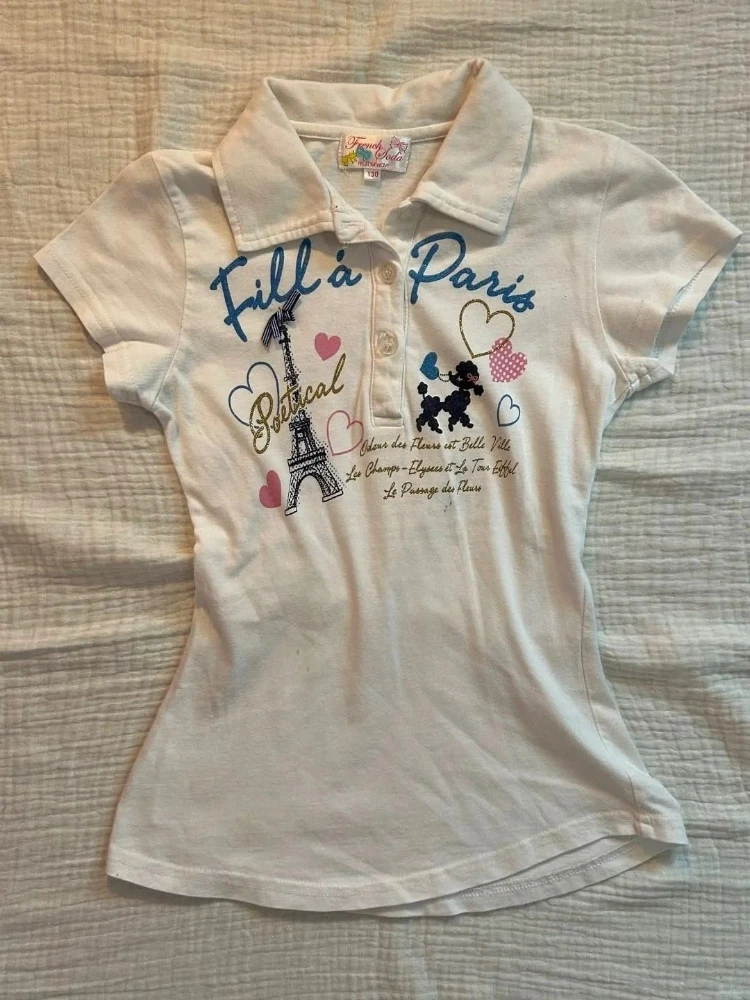 HOUZHOU Vintage Harajuku T-Shirts Women Y2k Gothic Print White Polo Collar Tees Punk 2000s Japanese Short Sleeve Graphic T-Shirt
HOUZHOU Vintage Harajuku T-Shirts Women Y2k Gothic Print White Polo Collar Tees Punk 2000s Japanese Short Sleeve Graphic T-Shirt