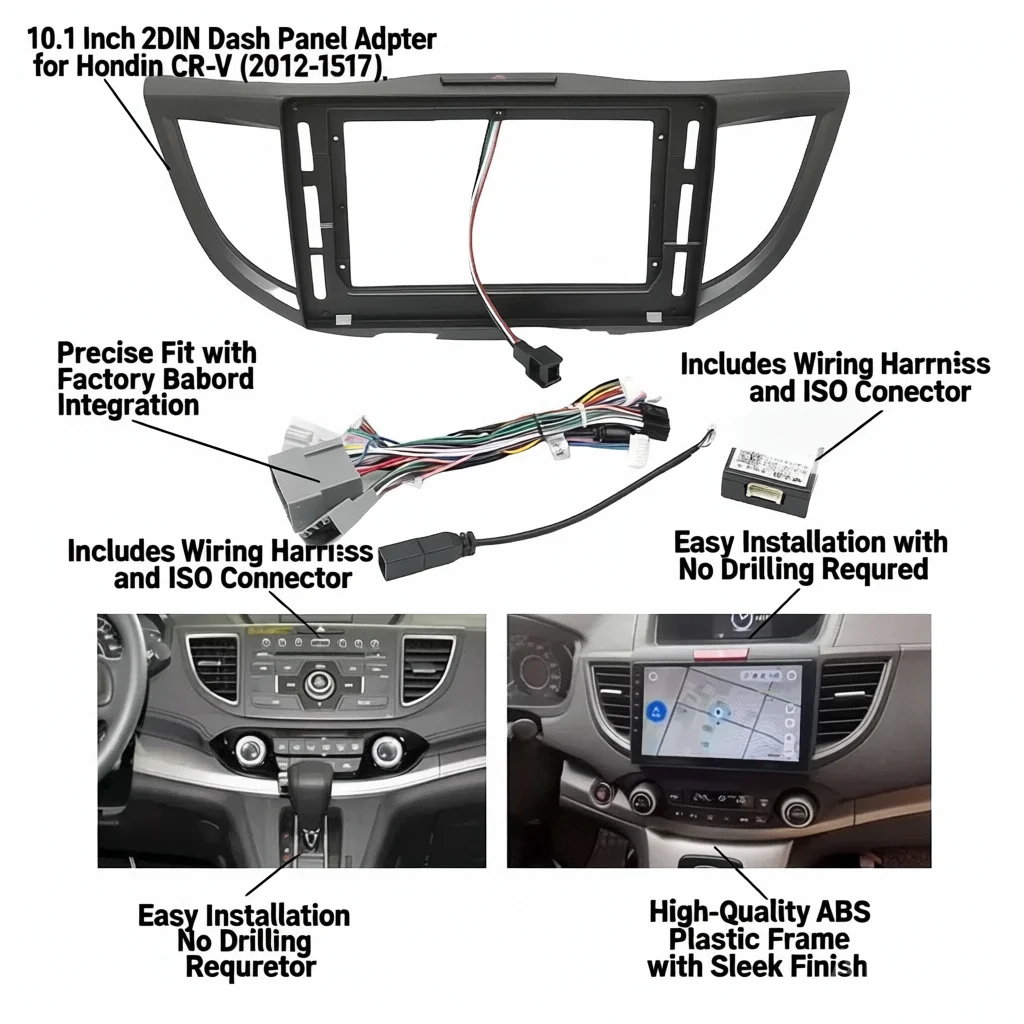 10,1-дюймовая рамка для автомобильного радиоприемника для Honda CRV 2012-2017, 2DIN, адаптер для панели приборной панели, комплект отделки для установки
10,1-дюймовая рамка для автомобильного радиоприемника для Honda CRV 2012-2017, 2DIN, адаптер для панели приборной панели, комплект отделки для установки