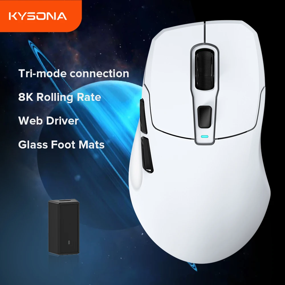 Беспроводная игровая мышь KYSONA Uranus Pro, 54 г, легкая скорость опрокидывания 8 кГц, 26000 точек на дюйм, максимальный оптический датчик для настольного ПК
Беспроводная игровая мышь KYSONA Uranus Pro, 54 г, легкая скорость опрокидывания 8 кГц, 26000 точек на дюйм, максимальный оптический датчик для настольного ПК